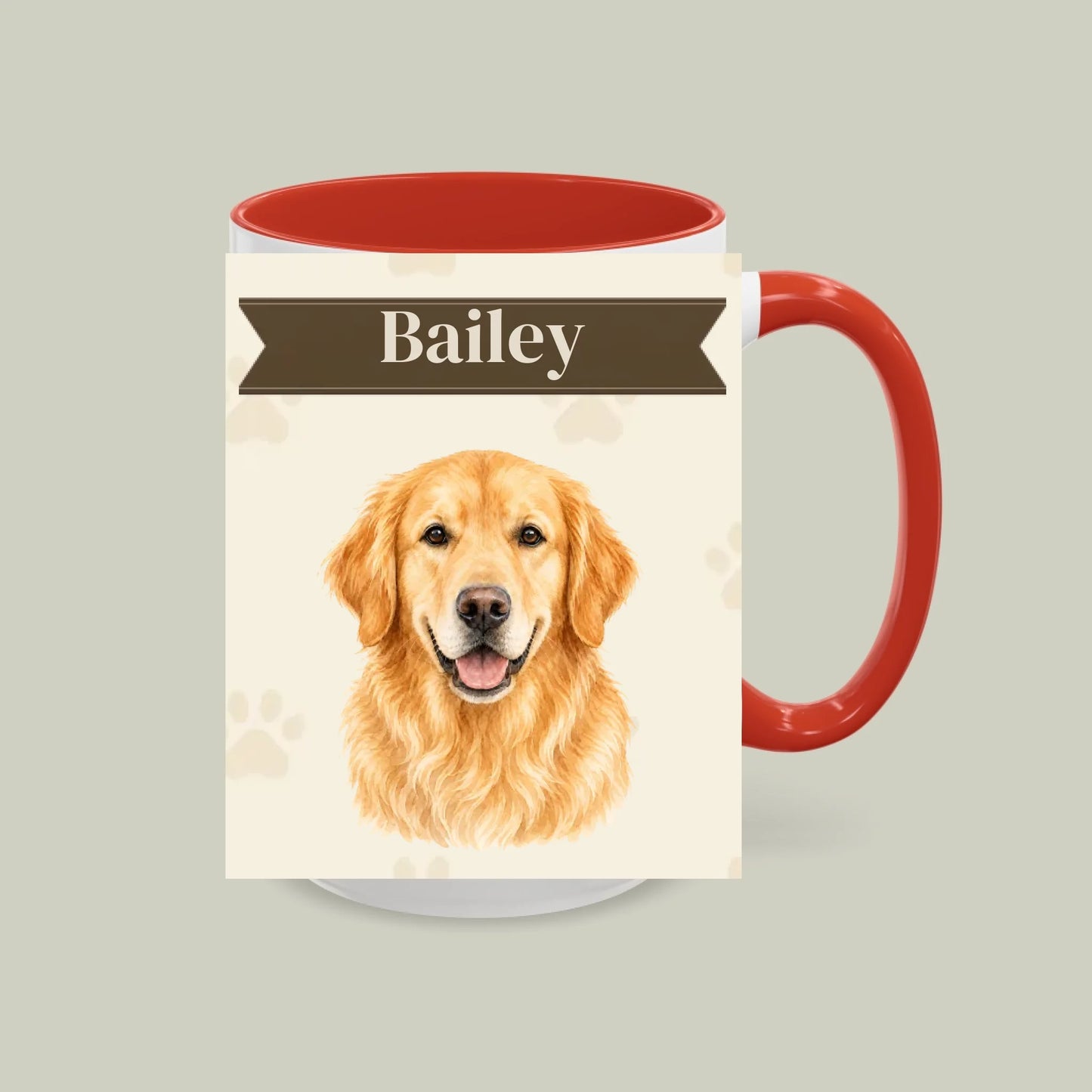 Personalised Watercolour Dog Mug