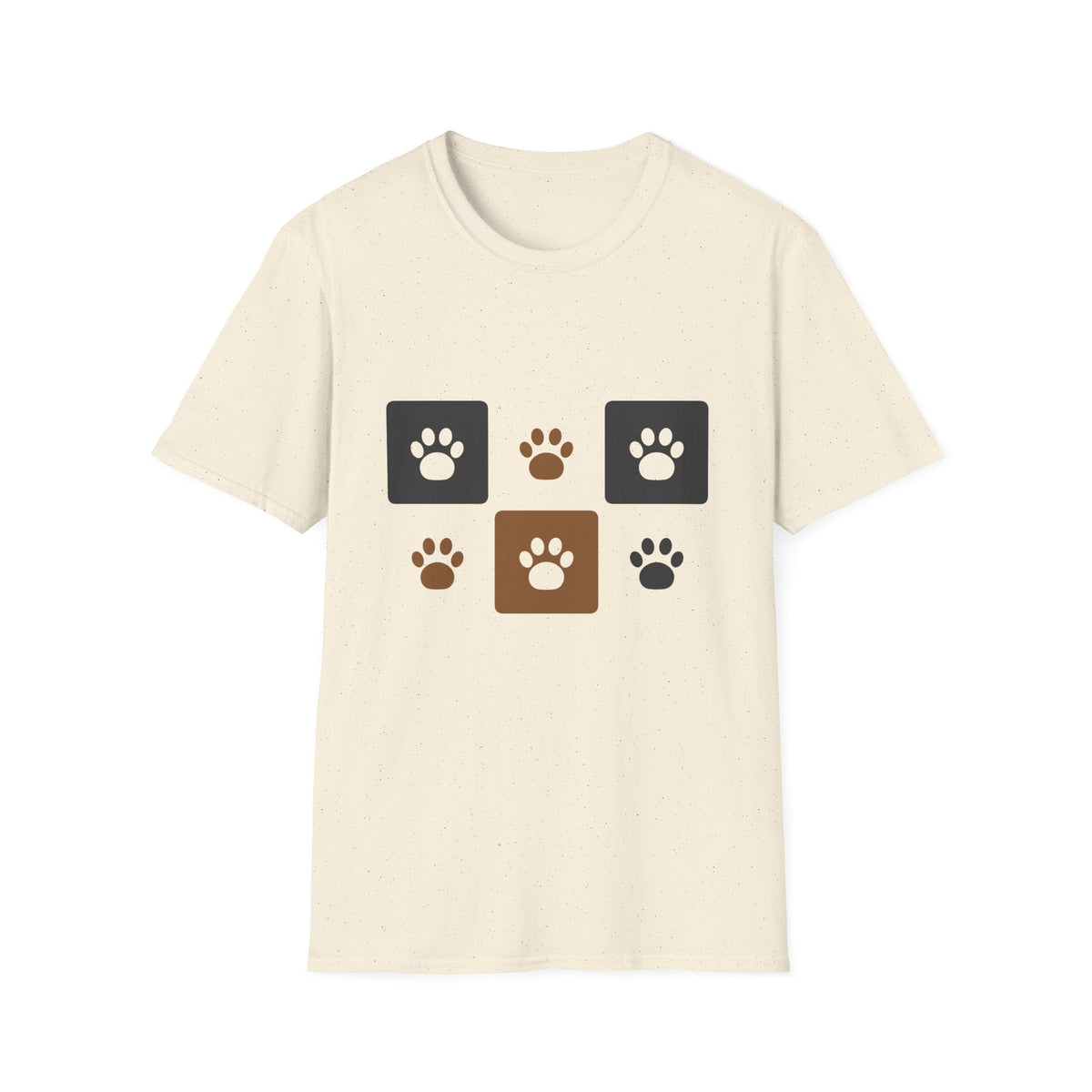 Unique Paw Print T-Shirt, Organic Cotton Dog Lover Tee - Natural